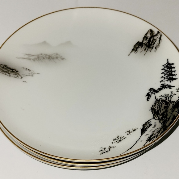 (4) Fukagawa Bread & Butter Plates Bundle Arita 903 Vintage Dishes Japanese - Picture 3 of 7